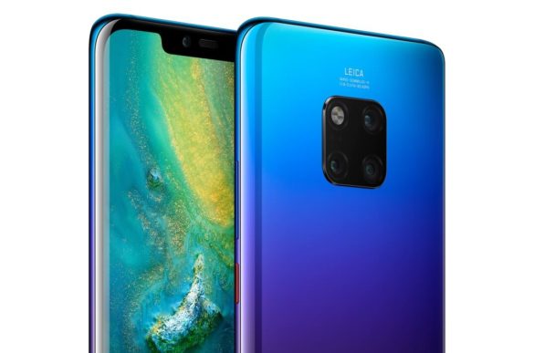 Image of the Huawei Mate 20 Pro in twilight